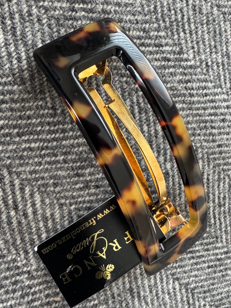 Nwt, France Luxe, Cut Out Barrette, In Tortoiseshell Pattern — image 7 of 8